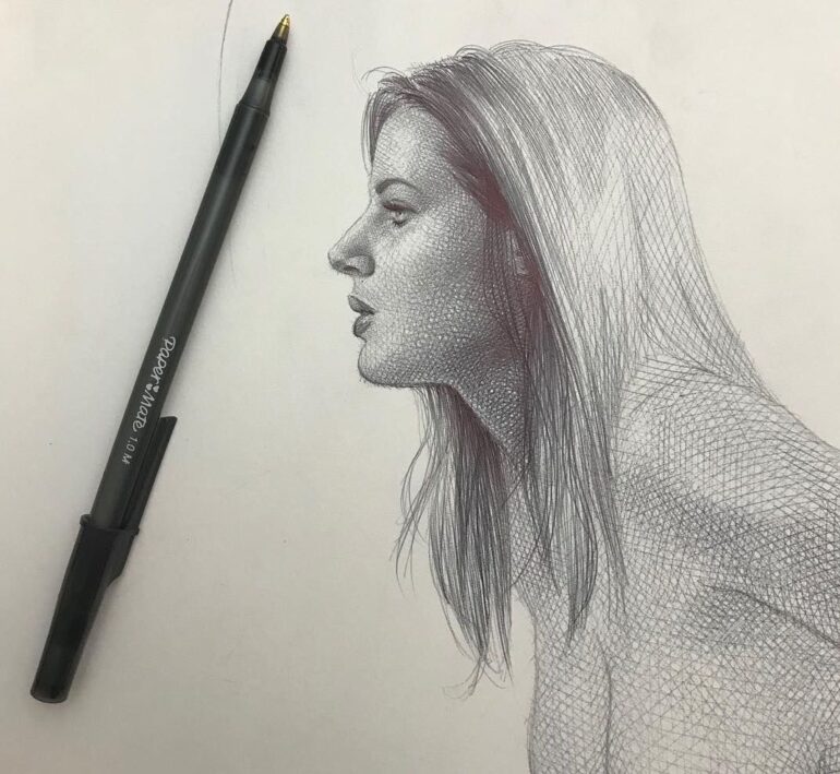 The Ballpoint Pen Art of Frank Cho » Mega Pencil