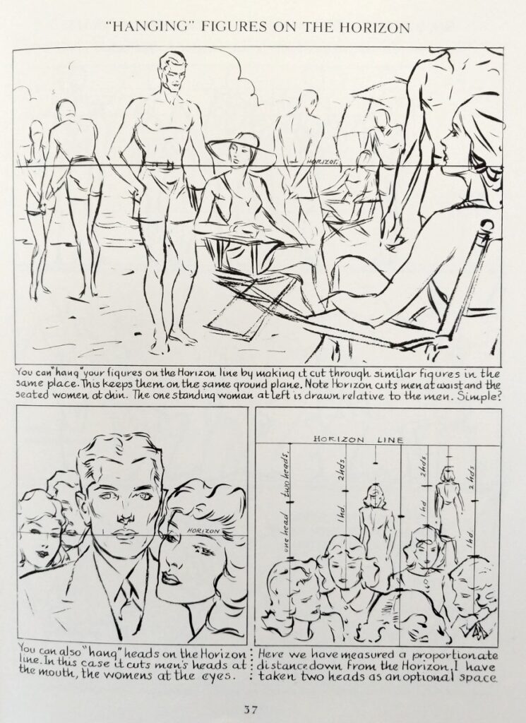 andrew loomis hang figures on the horizon drawing