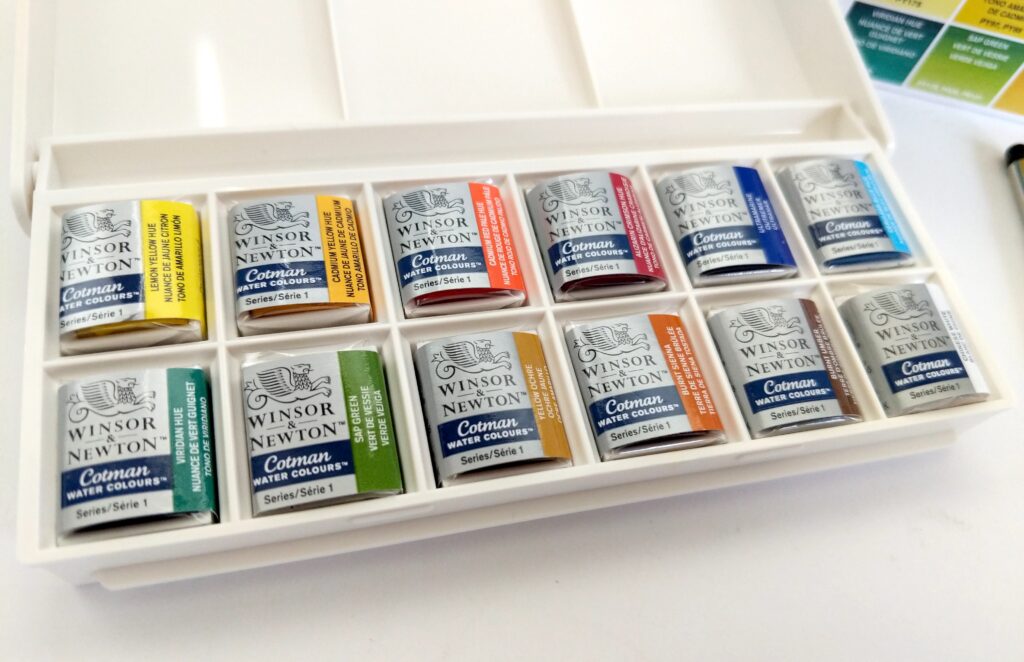winsor and newton pocket box watercolro paint colors