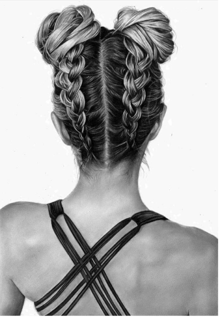 french braid drawing