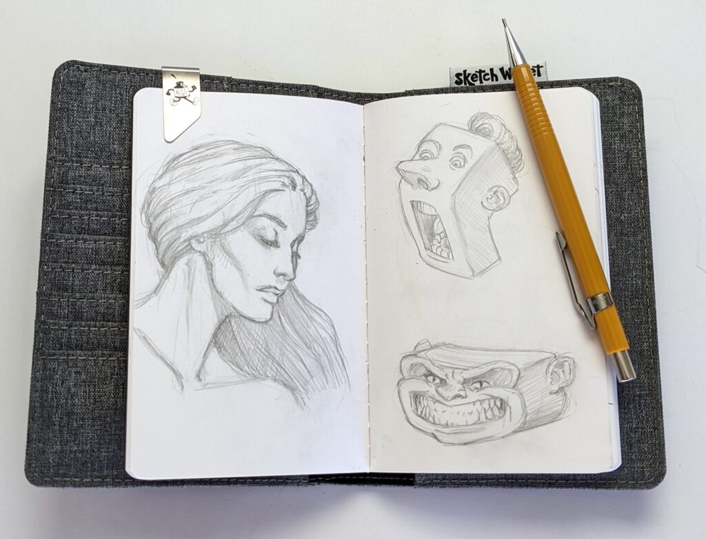 sketches with sketch wallet