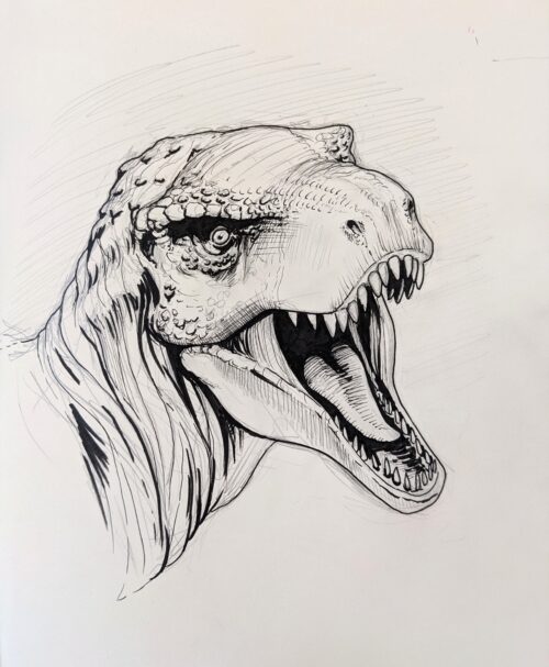 Creating a T-Rex with Copic Multiliner SP Pens » Mega Pencil