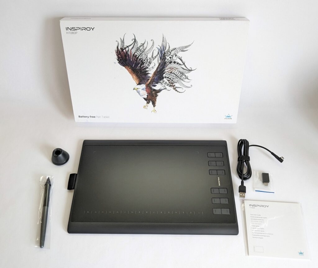 huion inspiroy h1060p unboxing