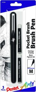 pentel brush pen for inktober
