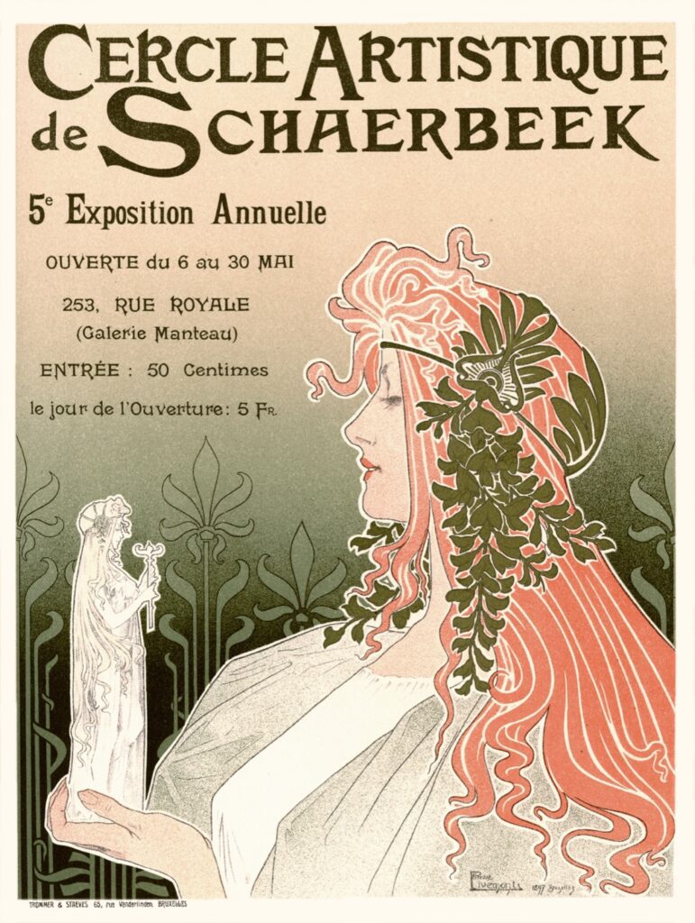 Cercle Artistique de Schaerbeek - Les Maitre de l'Affiche - 1897: Vintage Pinup Wall Prints Cercle Artistique de Schaerbeek