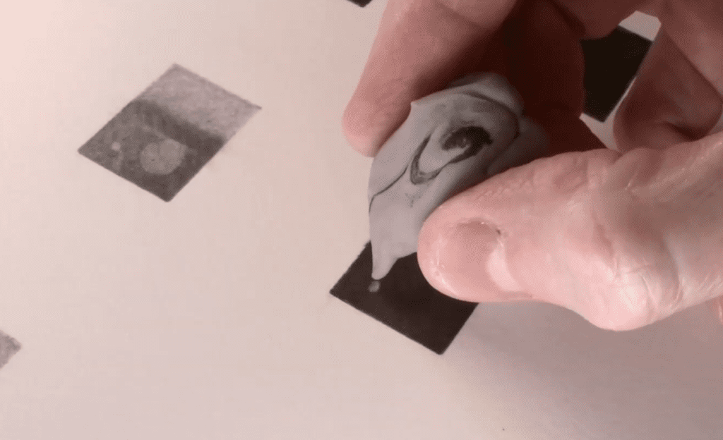 using a kneaded eraser